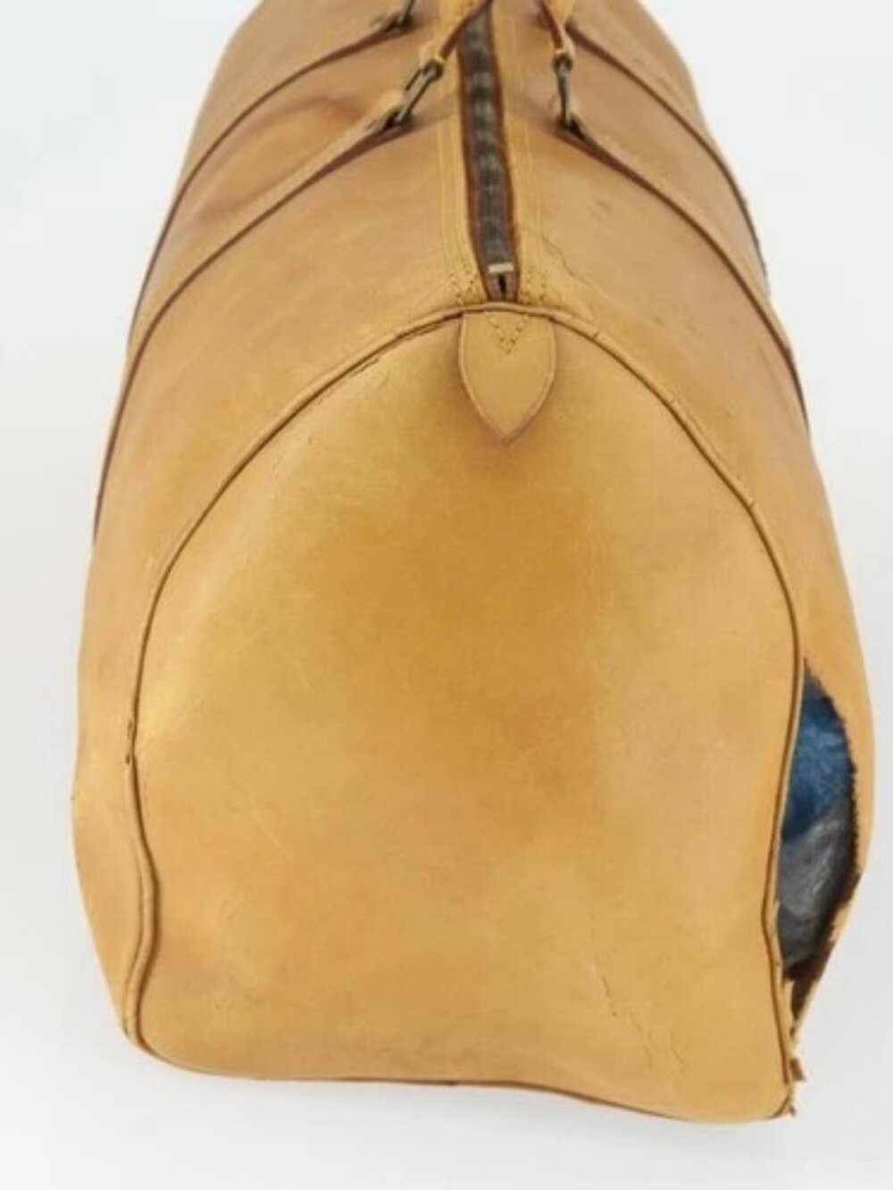 LOUIS VUITTON Nomad Keepall 55 Boston Bag Beige LV Auth 163339 - Picture 3 of 16